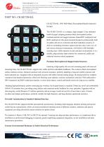 Waterproof 12 keys dye casting panel mount keypad with LED backlight-1