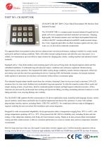 Waterproof 12 keys stainless steel panel mount keypad with electroplated black panel