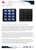 Waterproof 12 keys stainless steel panel mount keypad with backlight with electroplated black surface