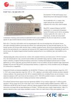 Waterproof Industrial stainless steel panel mount keyboard with integrated toupad mouse-1