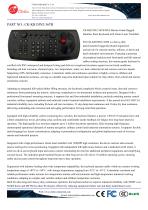 Waterproof Maritime panel mount keyboard with integrated trackball mouse