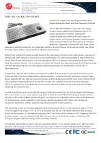 Waterproof Stainless steel desktop keyboard with integrated 50.0mm trackball mouse-1