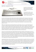 Waterproof Stainless steel desktop keyboard with integrated touchpad mouse