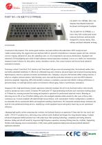 Waterproof Stainless steel panel mount backlight keyboard with integrated touchpad mouse 