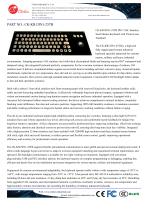 Waterproof Stainless steel panel mount keyboard with integrated 25.0mm trackball-1
