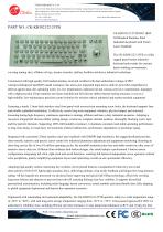 Waterproof Stainless steel panel mount keyboard with integrated 25.0mm trackball mouse