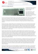 Waterproof Stainless steel panel mount keyboard with integrated touchpad mouse-1