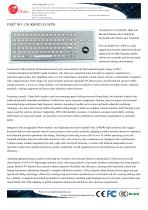 Waterproof Stainless steel panel mount keyboard with integrated 38.0mm trackball mouse