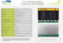 21.5'' LCM Paper Display, Transflective with Backlight (G2100) - Datasheet (EN) - 2