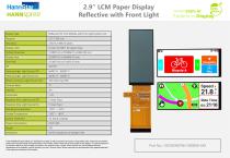 2.9'' LCM Paper Display, Reflective with Front Light (G0208) - Datasheet (EN)-2