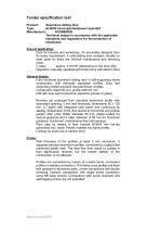 Tender specification text AL603S-1