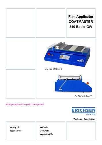 Technical Description COATMASTER 510-Basic