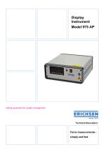 Portable force gauge and torque meter - Model 975 AP - ERICHSEN GmbH ...