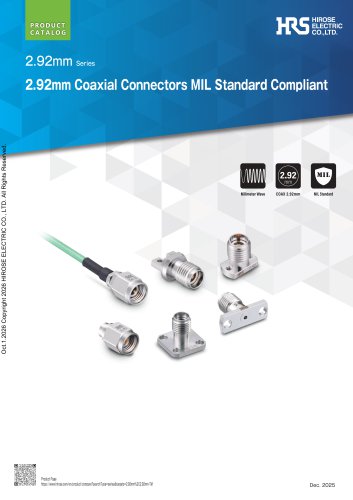 2.92mm Coaxial Connectors MIL Standard Compliant