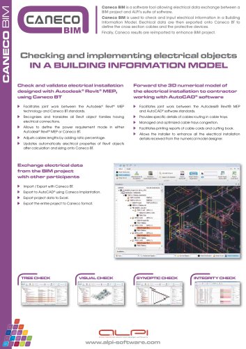 Caneco BIM - Checking and implementing electrical objects in a Building Information Model