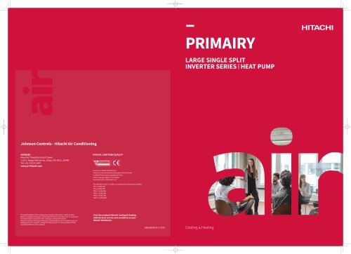 Catalog - PRIMAIRY - Large Single Split Inverter Series _Heat Pump Sep, 2026 Catalog - PRIMAIRY - Large Single Split&nbsp;Fixed Speed Series&nbsp; _Heat Pump.