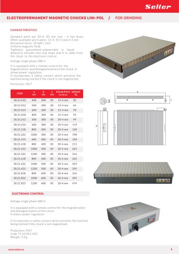 ELECTROPERMANENT MAGNETIC CHUCKS: LINI-POL