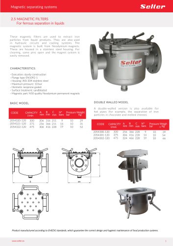 MAGNETIC SEPARATING SYSTEMS: FILTERS