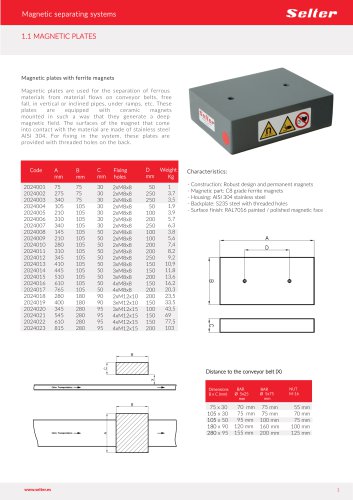 MAGNETIC SEPARATING SYSTEMS: PLATES AND BLOCKS