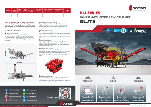 BLJ110 - Boratas Wheeled Mobile Jaw Crusher
