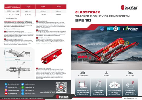 Boratas Tracked Mobile Vibrating Screen - BPE103