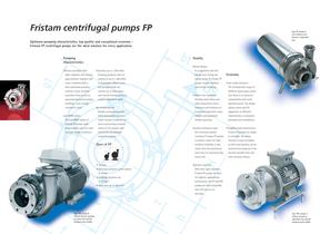 Fristam centrifugal pumps FP - 1