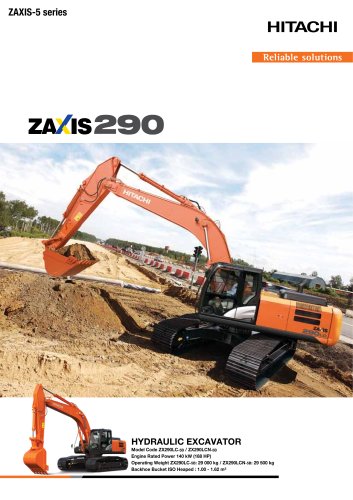 ZX290LCN-5 - Hitachi Construction Machinery Europe - PDF Catalogs 