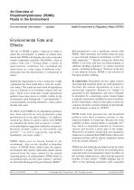 An Overview of Polydimethylsiloxane (PDMS) Fluids in the Environment - 2