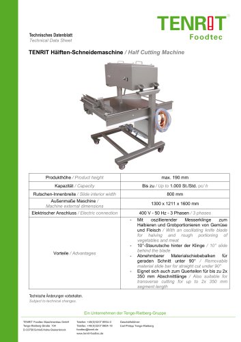 Half Cutting Machine