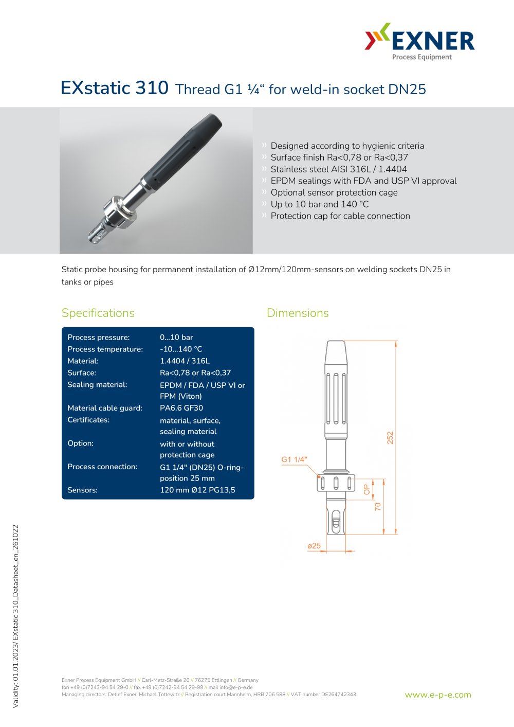 EXstatic 310 - Exner Process Equipment GmbH