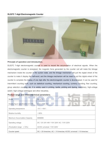 DL527C 7-digit Electromagnetic Counter