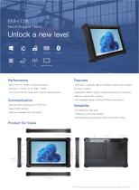 EM-I12A Metal Rugged Tablet: Intel® Core™ i5/i7, Windows 11/10, 16GB RAM, 128GB Storage, 10.1" Full HD Touchscreen, Dual Band WIFI, 4G LTE, and Robust Connectivity Features-1