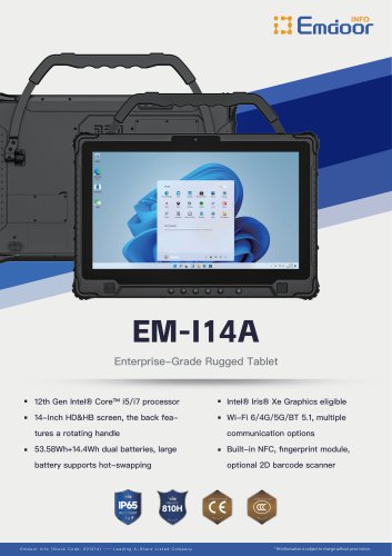 EM-I14A windows rugged tablet