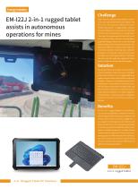 EM-I22J 2-in-1 Rugged Tablet: Enhancing Autonomous Transportation Efficiency in Mining Operations - 1