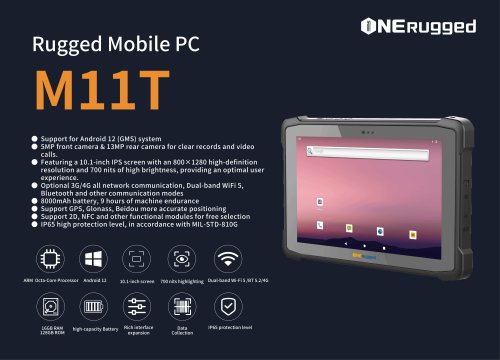 M11T: A Robust Rugged Mobile PC with Android 12 and Enhanced Features