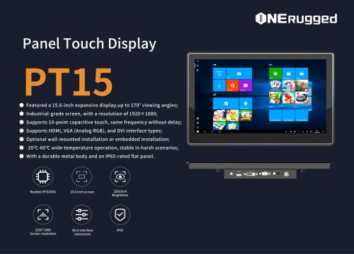 ONERugged Panel Touch Display PT15:Unlocking Industry's Full Potential