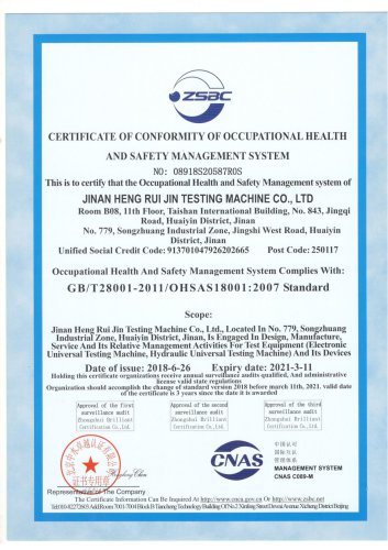 ISO9001 Occupational Health and Safety Management System