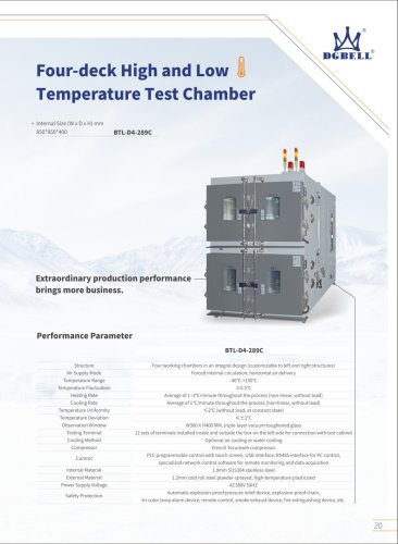 Vehicle Lithium Battery Cell Pack Module 4 zone High and Low Temperature Testing Machine