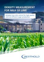 Density measurement for milk of lime - 1