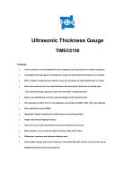 TIME2190 Ultrasonic Thickness Gauge with A/B Scan for Complicated Materials