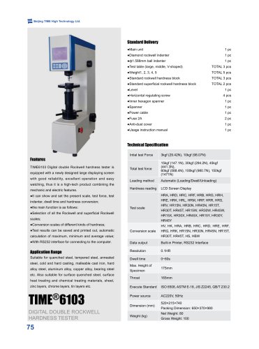 TIME6103 Rockwell and Superficial Hardness Tester