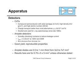 CdTe Detectors for Quantitative X-Ray Fluorescence - 5