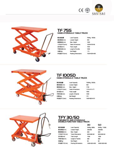 Table truck or Lift table- SANTSAI MACHINERY