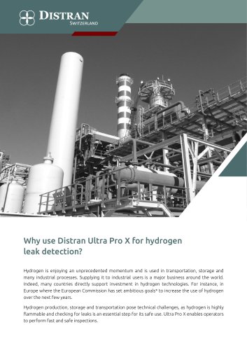 Why use Distran Ultra Pro X for hydrogen leak detection?