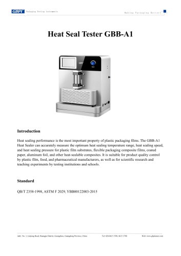 GBB-A1 Heat Seal Tester (20260811)