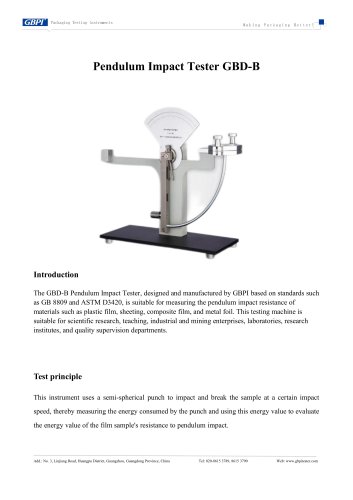 GBD-B Pendulum impact tester A0 (20250530)