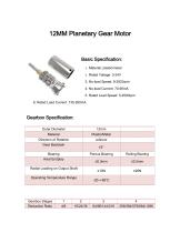 DC gear motor datesheet 12mm 5-1500rpm,0-10Nm,12v,24v,3v,9v - 1