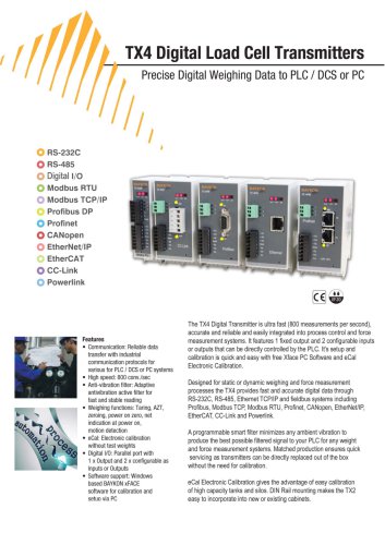 TX4 Digital Load Cell Transmitters