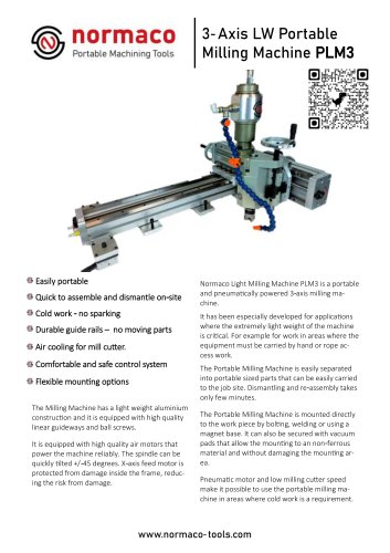 3-Axis portable milling machine