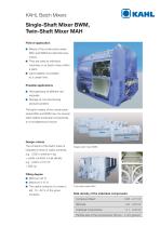 Single-Shaft Mixer BWM, Twin-Shaft Mixer MAH-1